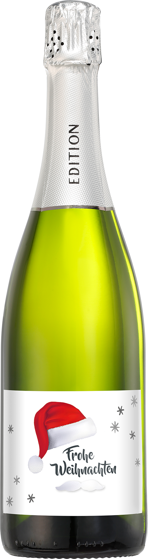 Foto: Abbildung zeigt das Produkt EDITION Cuvée 1888 mit Schmucketikett "Merry Christmas White"