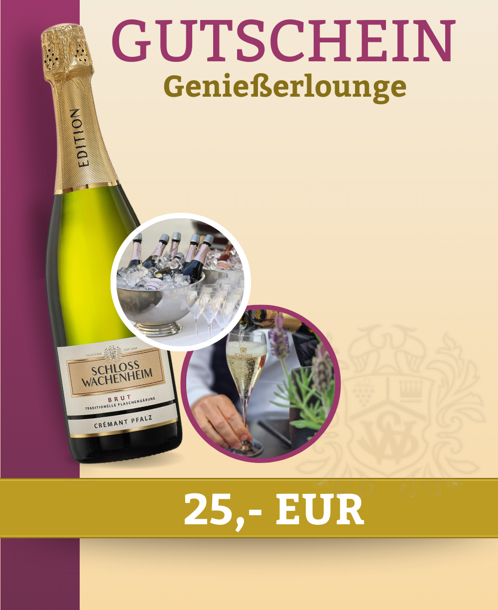 Foto: Abbildung zeigt das Produkt Wertgutschein-Genießerlounge-25,00 €