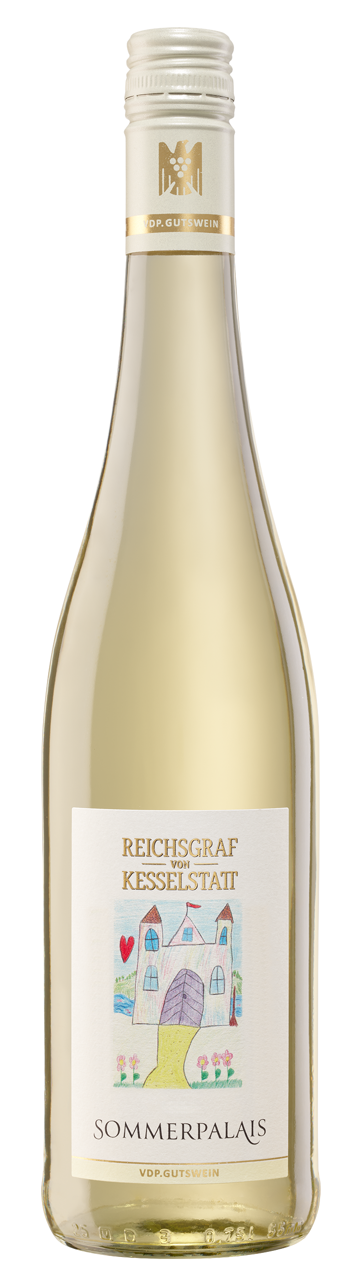 Foto: Abbildung zeigt das Produkt 2025 Sommerpalais Riesling